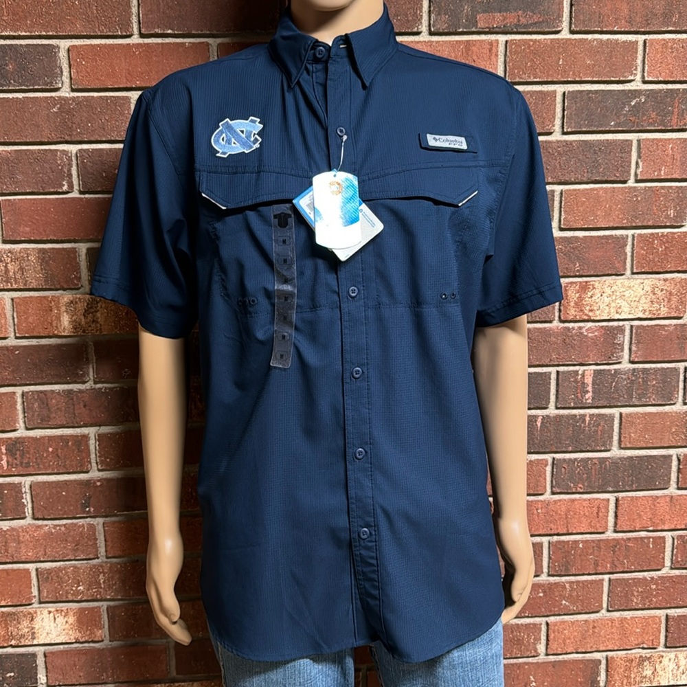 Columbia North Carolina Tarheels‎ Low Drag Offshore PFG Shirt Size M